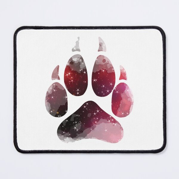 Item preview, Black and Red Space Wolf Paw Print designed and sold by geraldineMS.