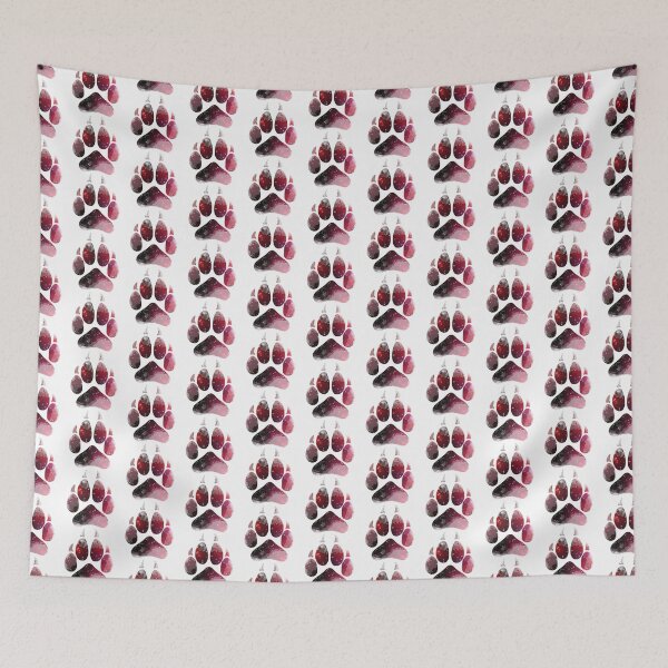 Item preview, Black and Red Space Wolf Paw Print designed and sold by geraldineMS.