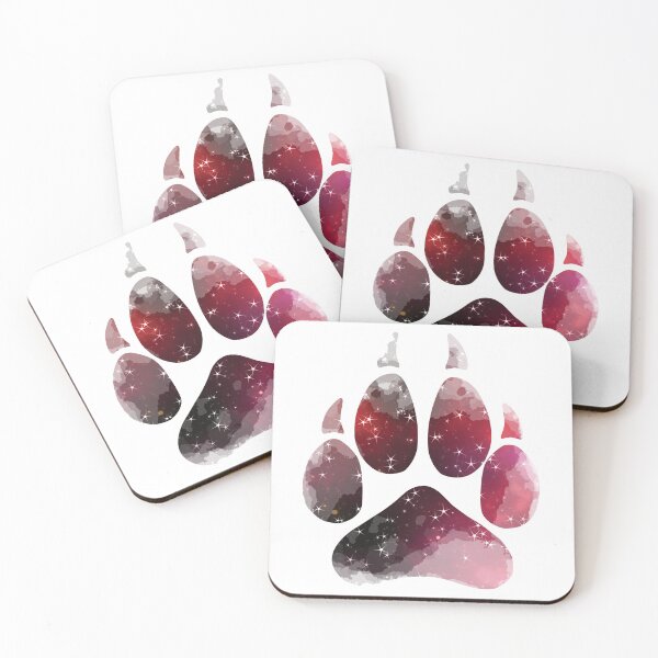 Item preview, Black and Red Space Wolf Paw Print designed and sold by geraldineMS.
