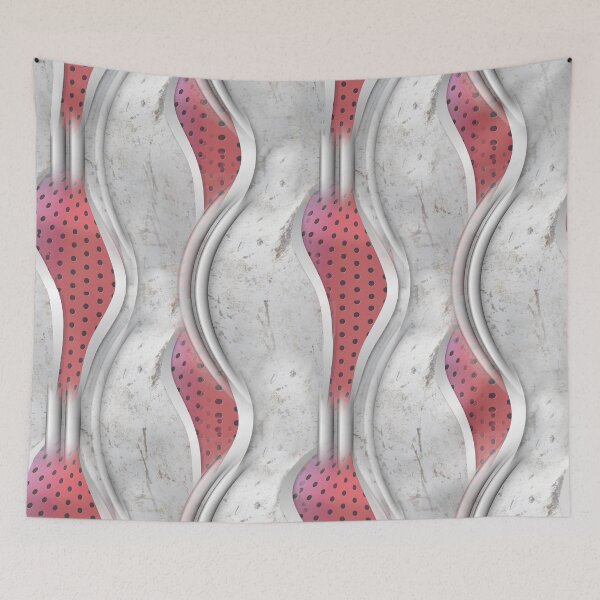Item preview, Abstract Bold Metallic Red & Cream Texture repeat look designed and sold by NadineMay.