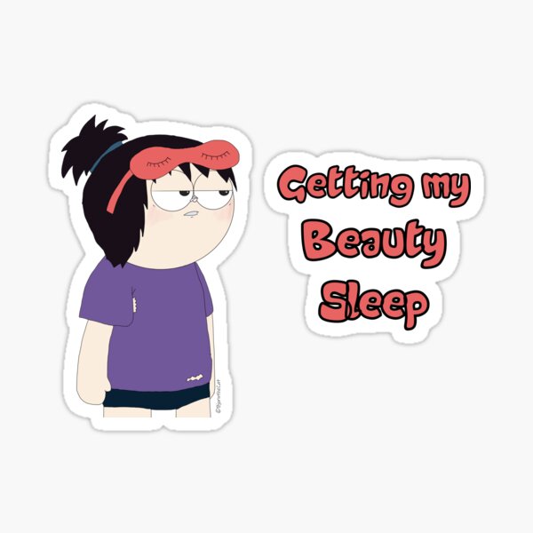 Beauty Sleep Funny Girl Sticker