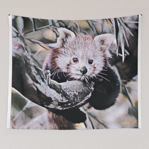 Item preview, Fall Season Portrait Red Panda Art designed and sold by TheWildFlix.