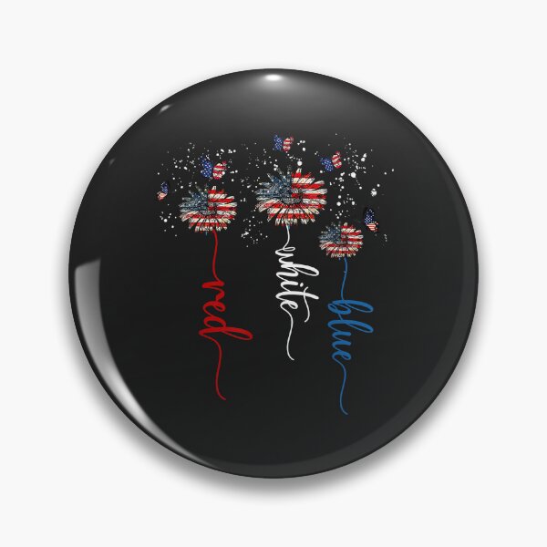 Item preview, Red White Blue Sunflower Butterfly Patriotic 4th Of July designed and sold by Corelli87.