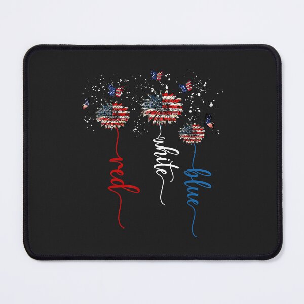 Item preview, Red White Blue Sunflower Butterfly Patriotic 4th Of July designed and sold by Corelli87.