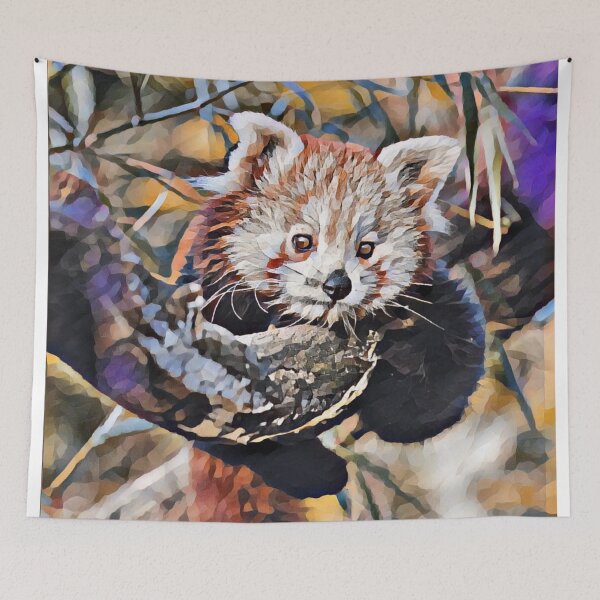 Item preview, Spring Season Portrait Red Panda Art designed and sold by TheWildFlix.