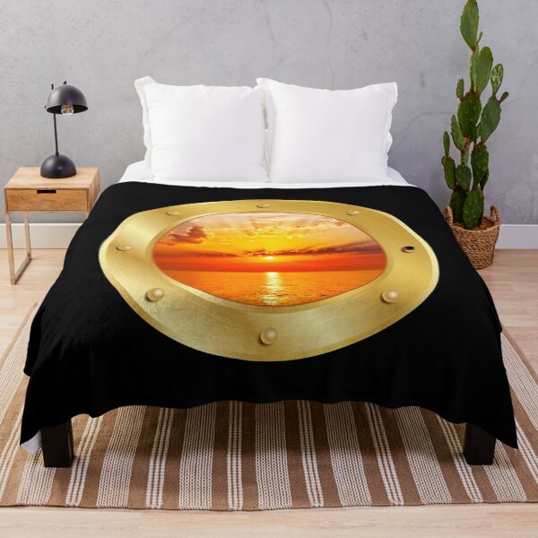 Item preview, Ship, Porthole, sunset, ocean. The setting sun designed and sold by 13thstreet.