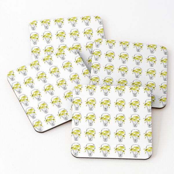 Item preview, Pattern Light Bulb with Yellow Flowers designed and sold by Unaiza Khalid.