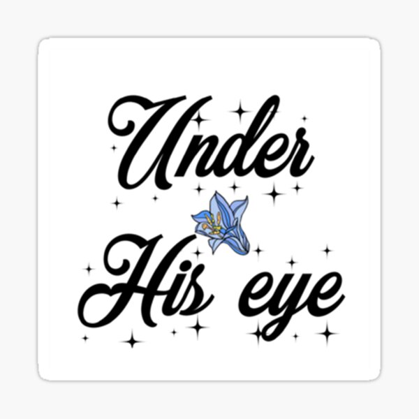 "Under His eye" Sticker for Sale by FedUpFrannie Redbubble