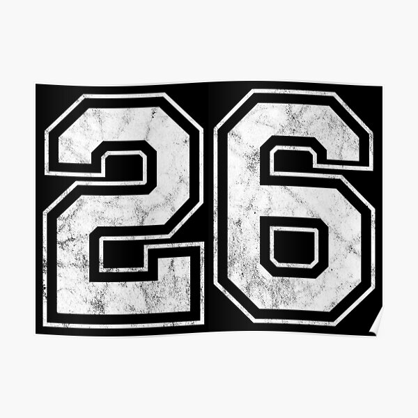 96 Black Jersey Sports Number ninety-six Football 96 Poster for