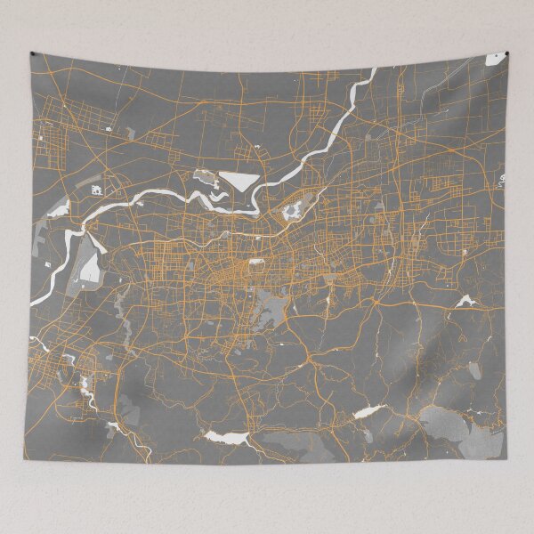 Item preview, Jinan City Map of Shandong, China - Bauhaus designed and sold by deMAP.