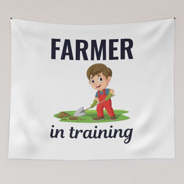 Item preview, Little Farmer Tractor Baby Boy Girl Funny Saying designed and sold by TastefulTees.
