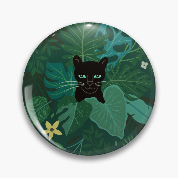 Item preview,  panthers and tropical leaves designed and sold by burbura.