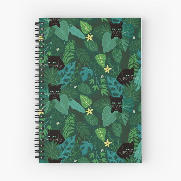 Item preview,  panthers and tropical leaves designed and sold by burbura.