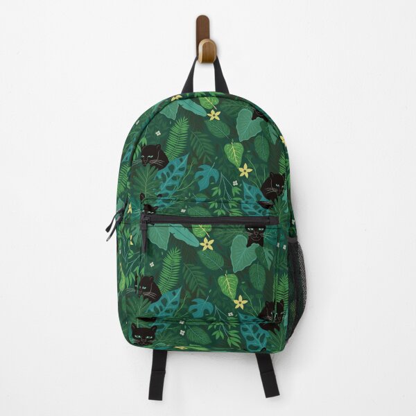 Item preview, panthers and tropical leaves designed and sold by burbura.