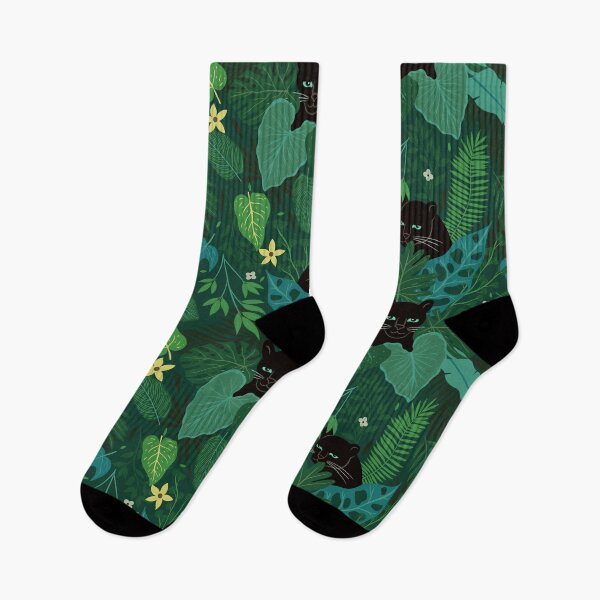 Item preview,  panthers and tropical leaves designed and sold by burbura.