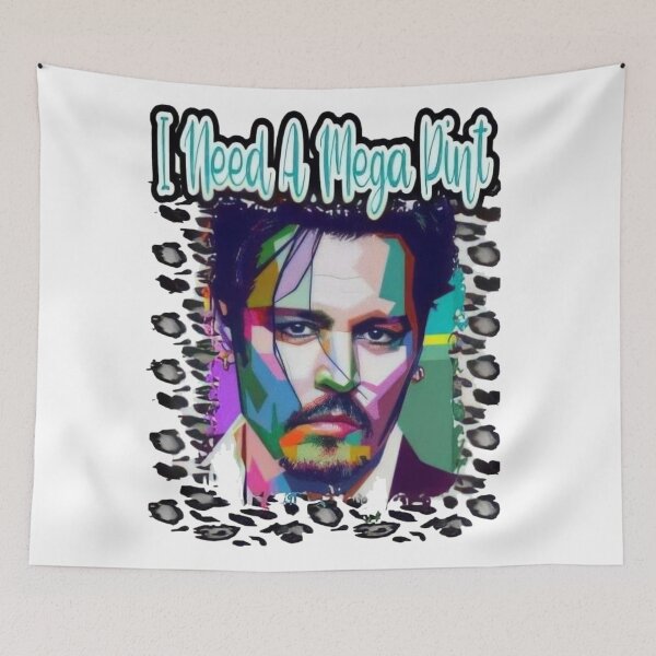 Item preview, I Need A Mega Pint Johnny Depp designed and sold by A&K Art Zone.