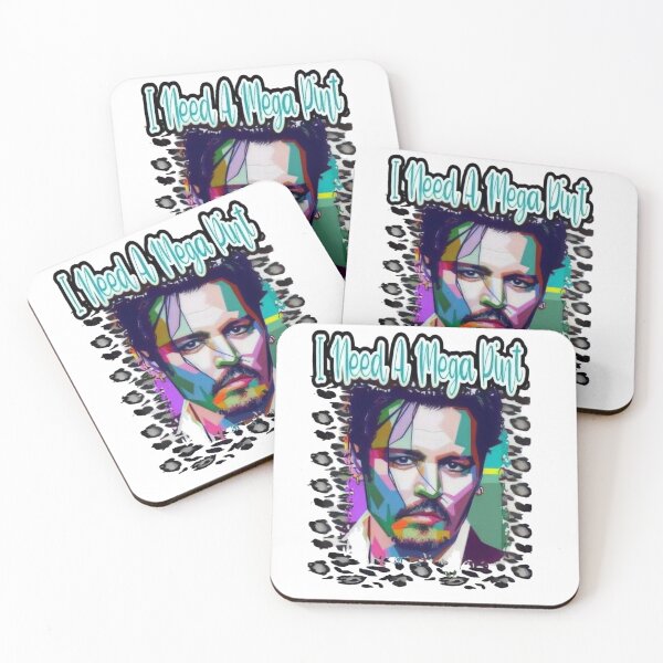 Item preview, I Need A Mega Pint Johnny Depp designed and sold by A&K Art Zone.