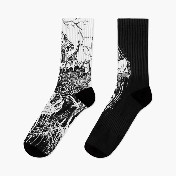 Item preview, Death Metal Skeleton Zombie in cemetery at night designed and sold by DRK7DSGN.