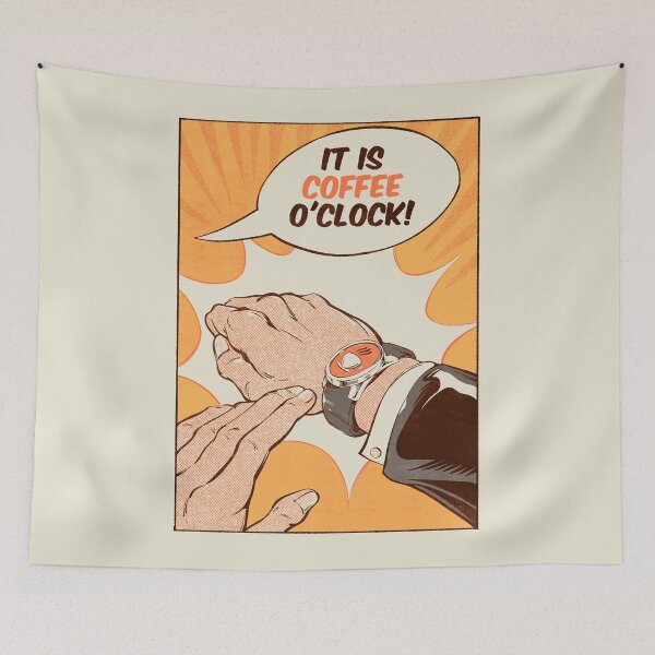 Item preview, It is coffee o'clock designed and sold by Ilustrata®.