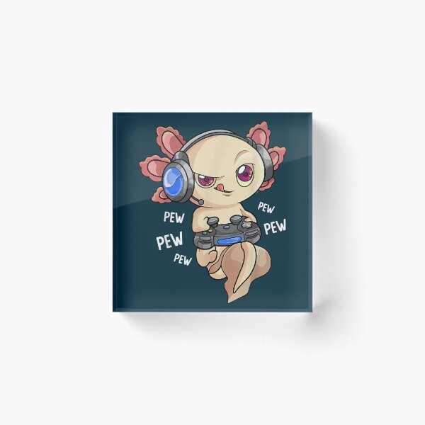 Item preview, Gamesolotl Gamer Axolotl Fish Playing Video Game designed and sold by RavenApparell.