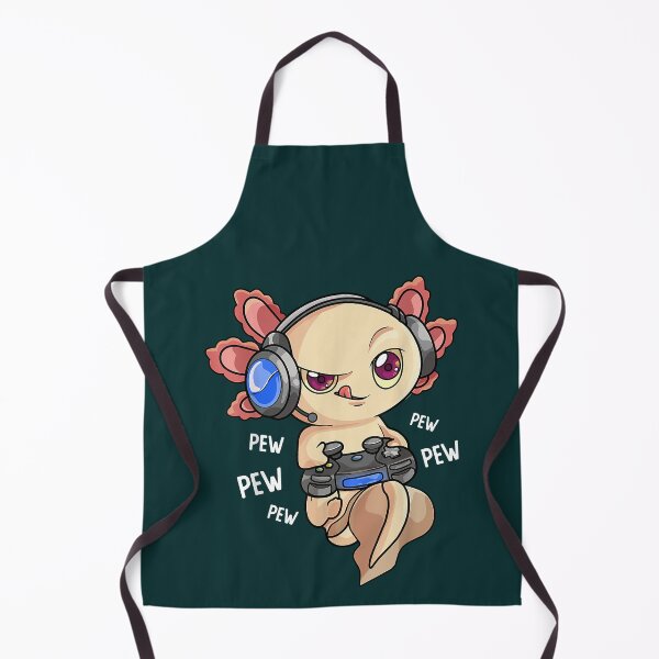 Item preview, Gamesolotl Gamer Axolotl Fish Playing Video Game designed and sold by RavenApparell.