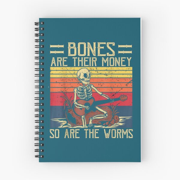 Item preview, Bones Are Their Money  Skeleton Playing Guitar Retro Vintage designed and sold by RamirezLesley.