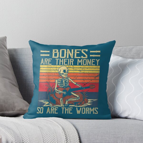 Item preview, Bones Are Their Money  Skeleton Playing Guitar Retro Vintage designed and sold by RamirezLesley.