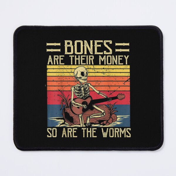 Item preview, Bones Are Their Money  Skeleton Playing Guitar Retro Vintage designed and sold by RamirezLesley.