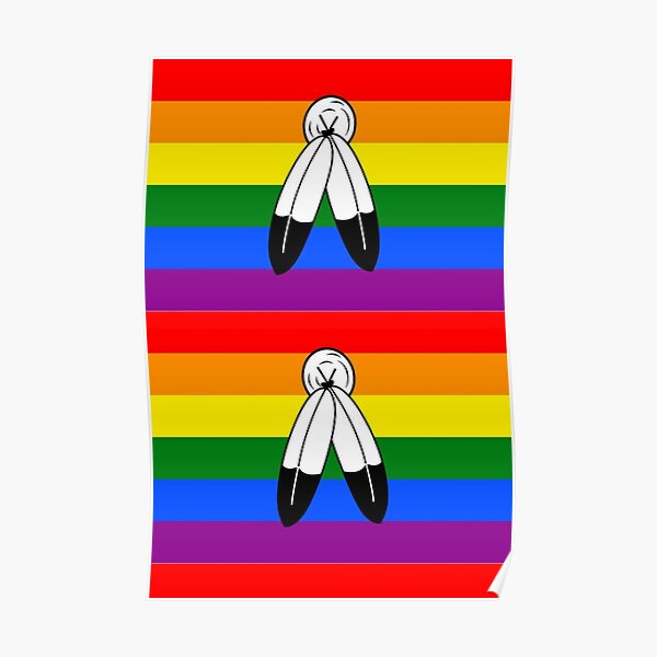 Two Spirit Pride Flag Striped Poster For Sale By Jgventures Redbubble