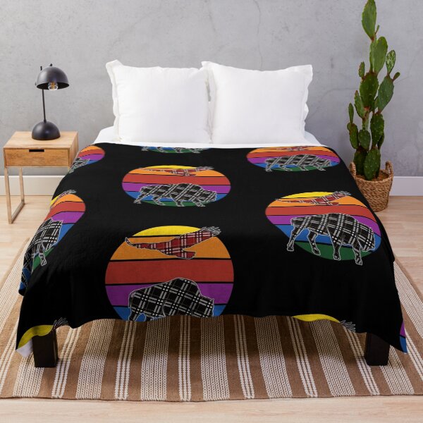 Item preview, Plaidimals Sunset-Tatanka Bison Buffalo designed and sold by 69Designs-MP.
