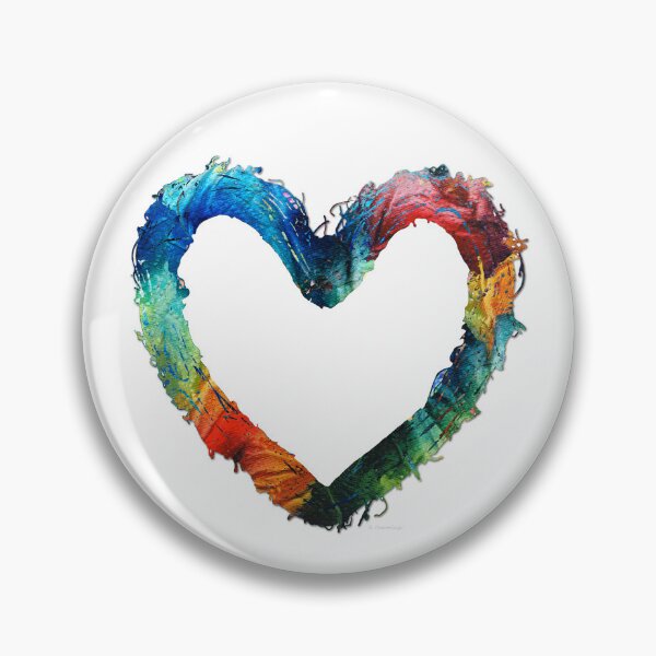 Item preview, Bright Colorful Heart Art - Showing Love designed and sold by Sharon Cummings Art.