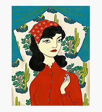Girl with Cacti Photographic Print