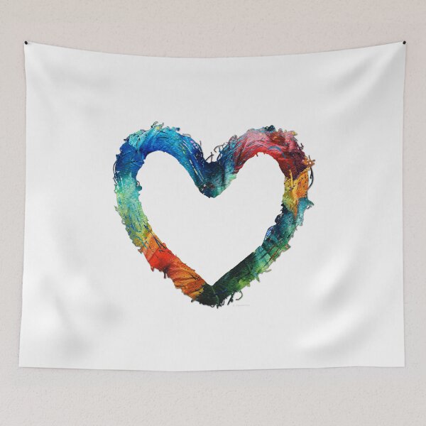 Item preview, Bright Colorful Heart Art - Showing Love designed and sold by Sharon Cummings Art.