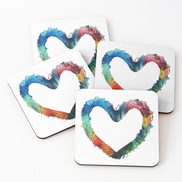 Item preview, Bright Colorful Heart Art - Showing Love designed and sold by Sharon Cummings Art.