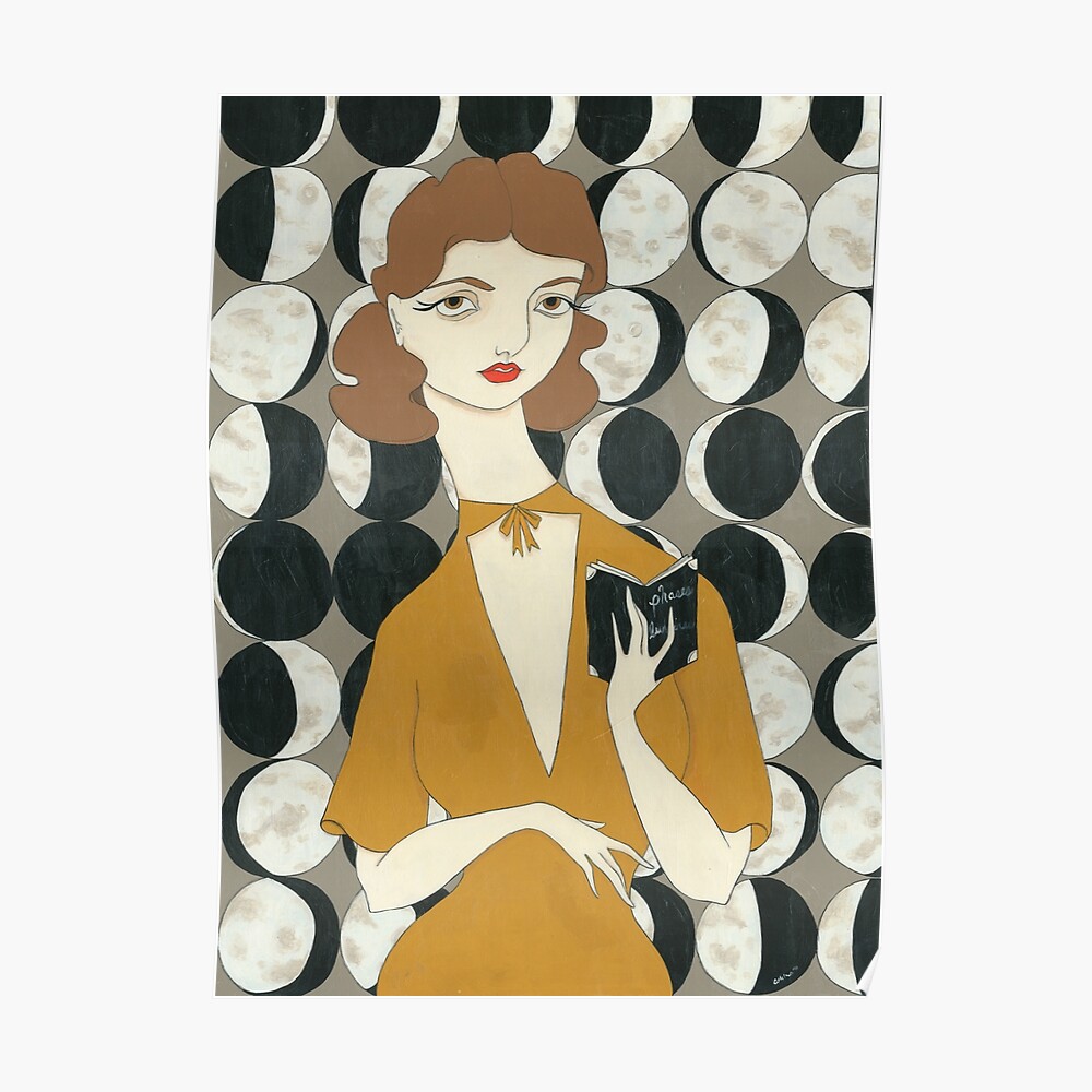 "Moon Phases Woman" Poster by amandaatkins | Redbubble