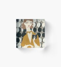 Moon Phases Woman Acrylic Block