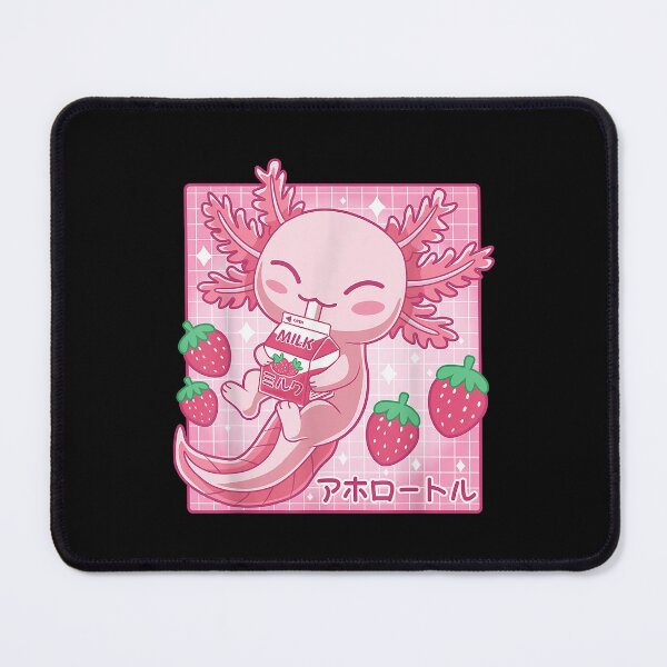 Item preview, Kawaii Axolotl Strawberry Milk Shake Carton Japanese Anime  designed and sold by RavenApparell.