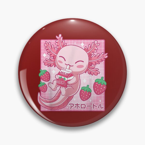 Item preview, Kawaii Axolotl Strawberry Milk Shake Carton Japanese Anime  designed and sold by RavenApparell.