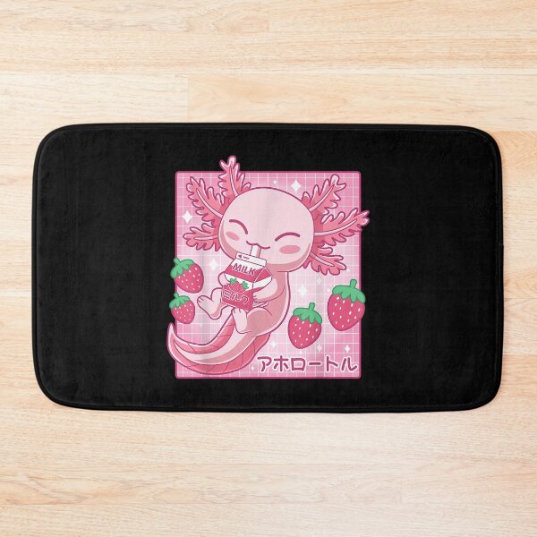 Item preview, Kawaii Axolotl Strawberry Milk Shake Carton Japanese Anime  designed and sold by RavenApparell.
