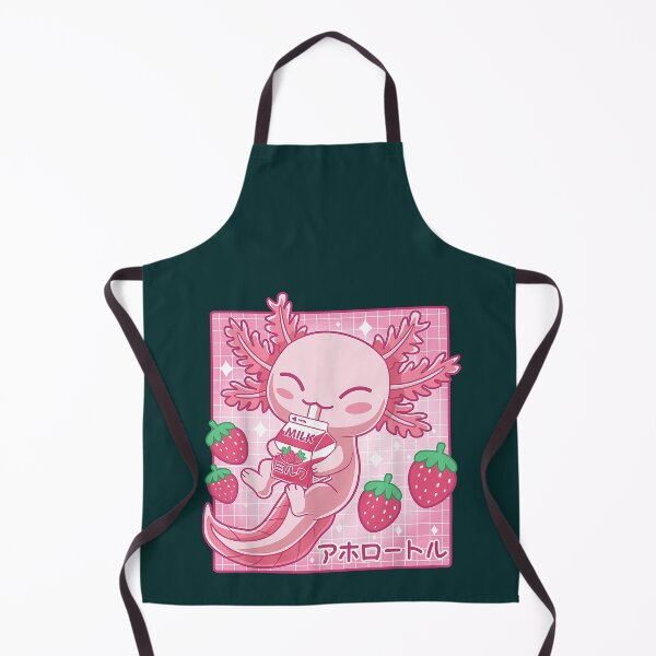 Item preview, Kawaii Axolotl Strawberry Milk Shake Carton Japanese Anime designed and sold by RavenApparell.
