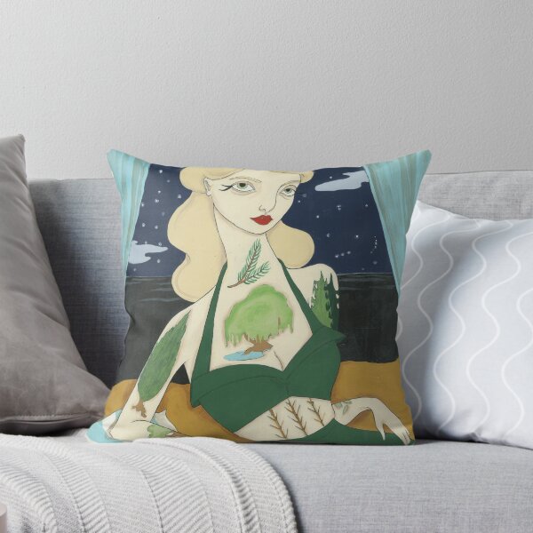 Item preview, Tattooed Lady with Trees designed and sold by Amanda Laurel Atkins.