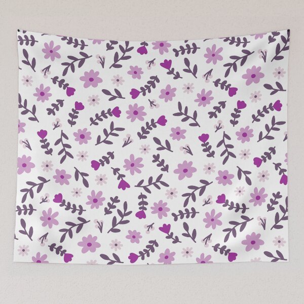 Item preview, Purple Flower Pattern (purple/white) designed and sold by Design Minds Boutique.
