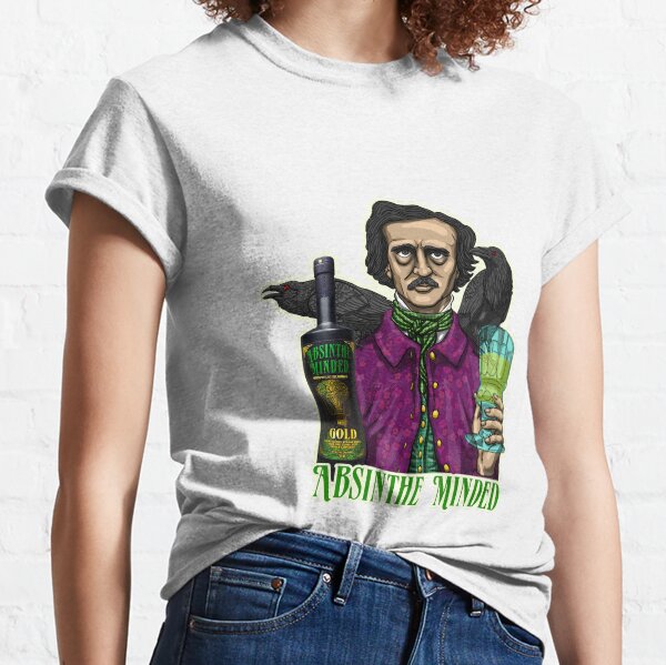 Edgar Allan Poe Absinthe Minded Logo Classic T-Shirt