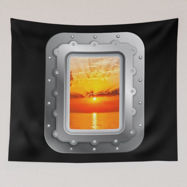 Item preview, Ship, plane, window Porthole, "Sunset View" designed and sold by 13thstreet.