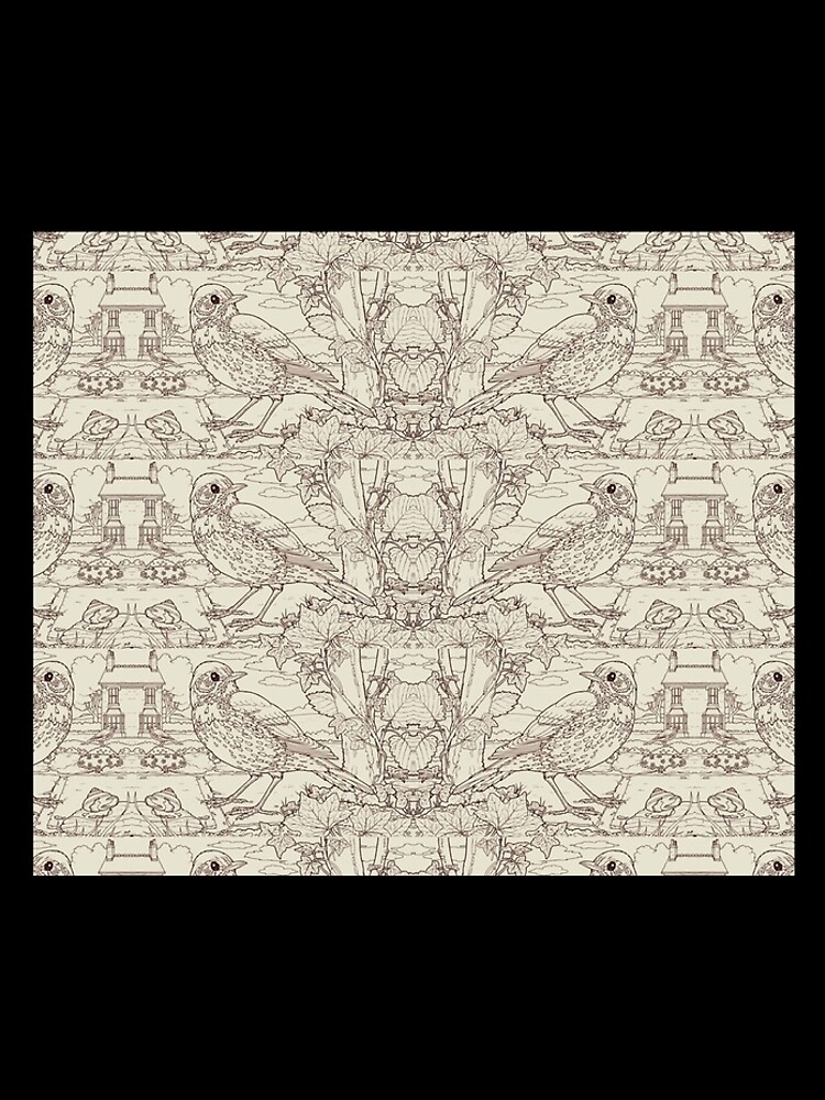 Disover Song Thrush Toile De Jouy Inspired Pale Lime Mouse Pad Leggings