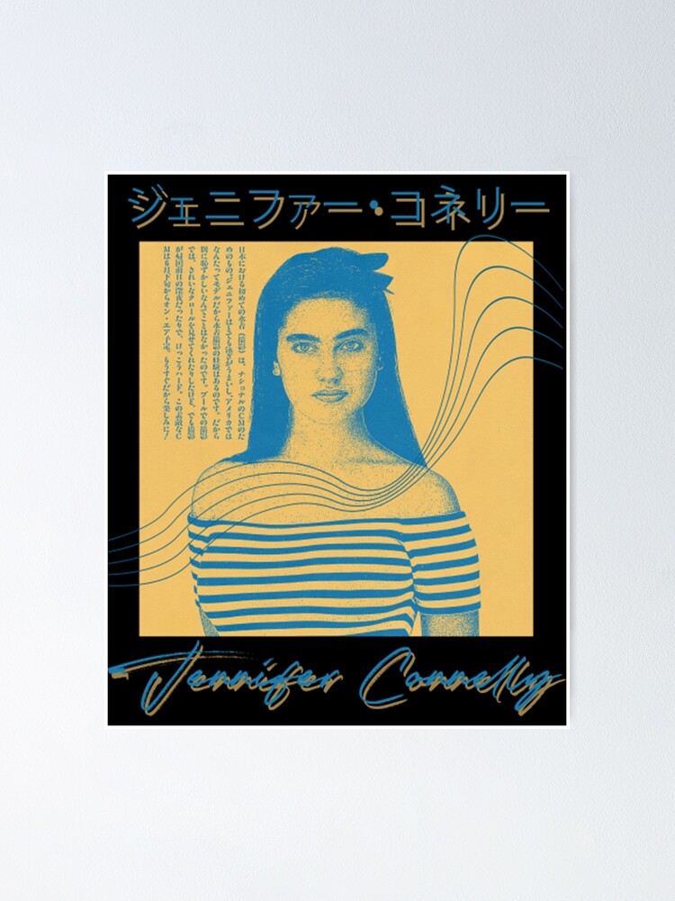 Jennifer Connelly // Retro Style Fan Design - Jennifer Connelly - Posters  and Art Prints