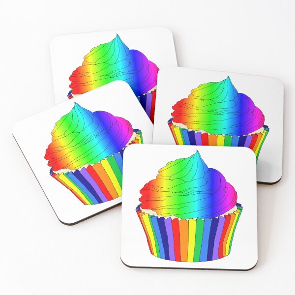 Item preview, Bright Rainbow Ombre Cupcake designed and sold by Deborah Camp.