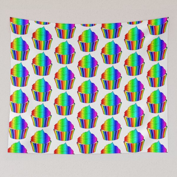 Item preview, Bright Rainbow Ombre Cupcake designed and sold by Deborah Camp.