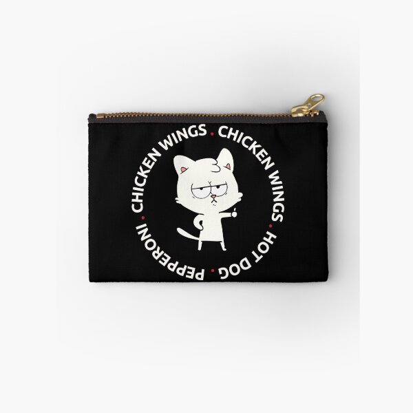 Item preview, Hungry Funny Cat - Chicken Wings Chicken, Wings, Hot Dog , Pepperoni designed and sold by CircaModern.