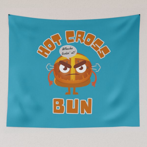 Item preview, Angry Hot Cross Bun designed and sold by my-green-gecko.